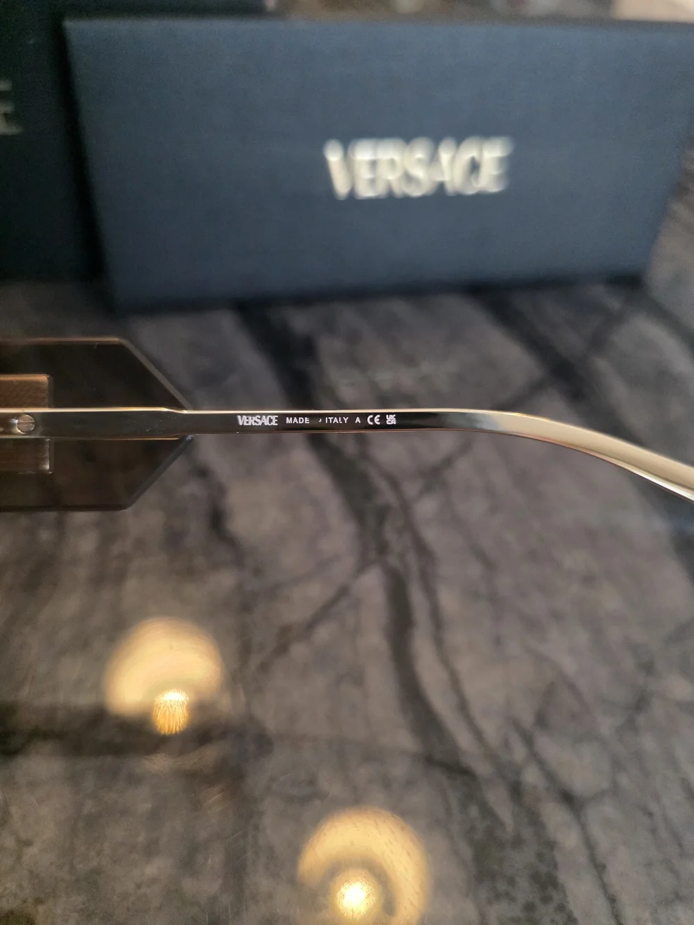 NWT Versace Women's Oversized Square Rimless Sunglasses
